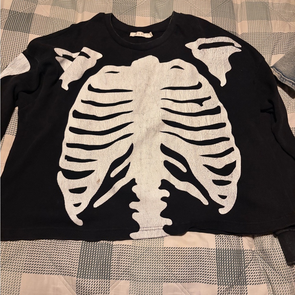 Mnml Long sleeve men’s skeleton shirt size L